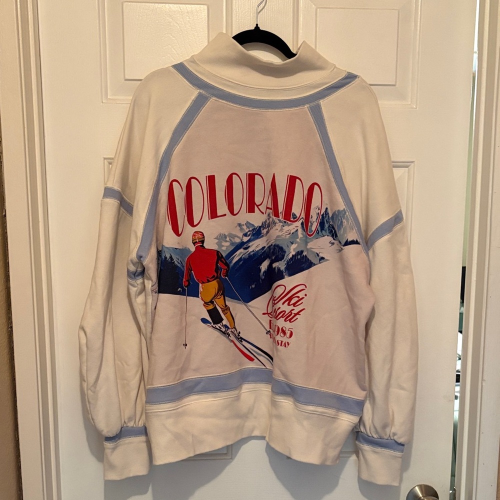 Anthropologie Daily Practice Baseplate Graphic Crewneck